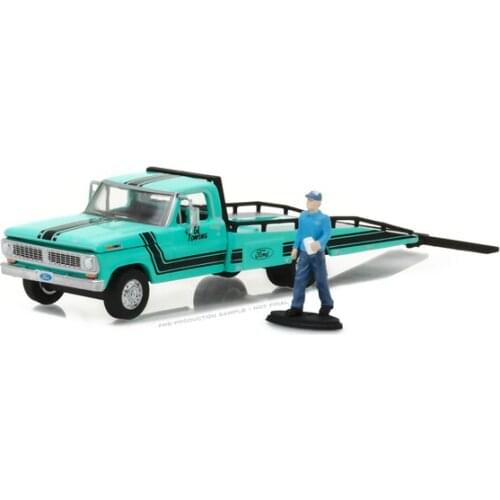 GreenLight 1:64 1967-72 Ford F-350 Ramp Truck boutique alloy car toys for children Model original box