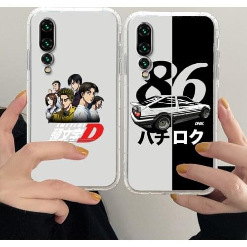 Initial D AE86 Phone Case For Huawei P Mate P10 P20 P30 P40 10 20 Smart Z Pro Lite 2019 transparent silicone prime luxury back