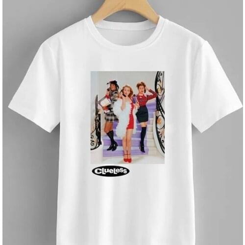 Clueless T Shirt Women 90s Vintage Harajuku Tumblr Fashion Cute Aesthetic Grunge Styl Graphic Tee Unisex Men Tops Clothes