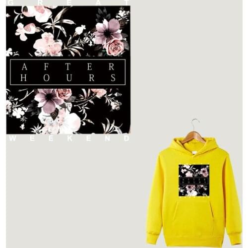 Flower Iron On Patches For Clothes DIY A-level Washable Printing On T-shirt Jeans Thermal Sticker Decoration Accessory Y-238