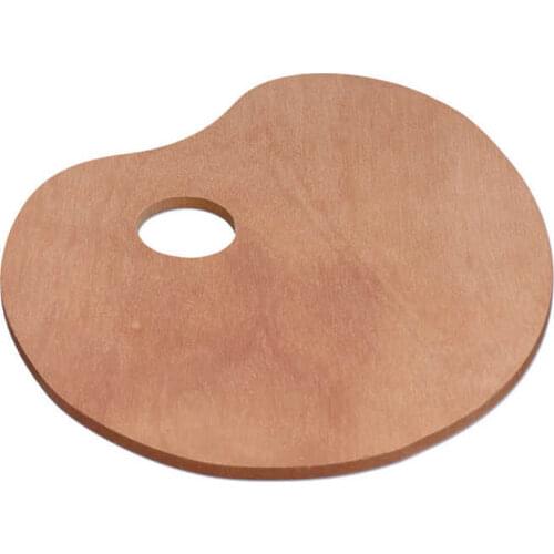 Wooden Paint Palette Artist Palette Wooden Painting Palette Wooden Palette Oval Shaped for Studio for Home for School