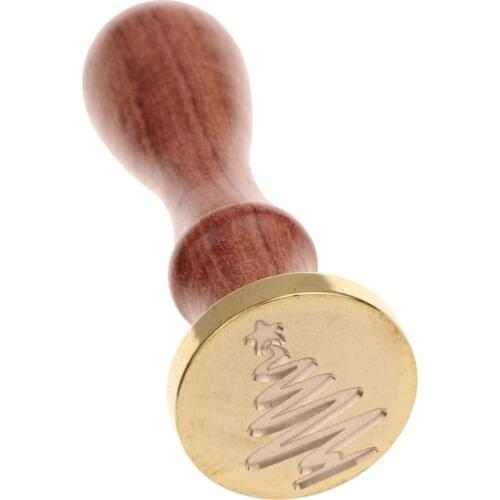 Wood Handle Sealing Sealing Wax Seal Stamp Xmas Design for Festival Cards Craft Retro Decoration Invitation Sealing Stamps #13