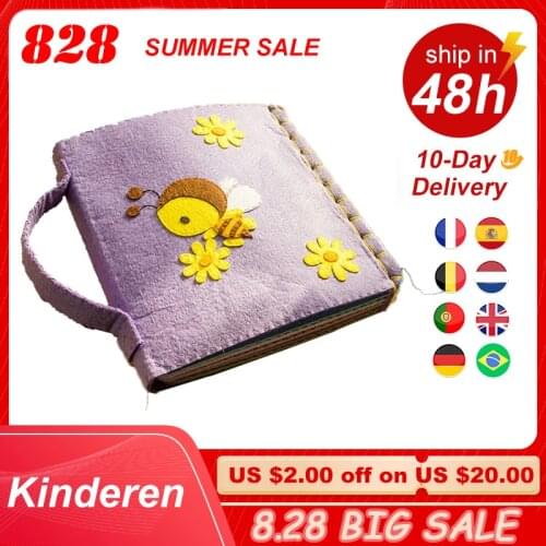 DIY Felt Animals My First Book Montessori Kids Early Education Book Mom Sewing Quiet Book Baby Toy Felt Picture Book Craft Kits