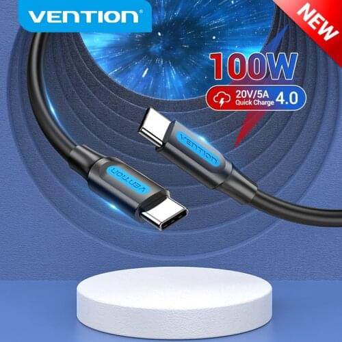 Vention 100W USB C to USB Type C Cable for Samsung S20 PD Fast Charger Cable for Macbook Pro Support Quick Charge 4.0 USB Cable