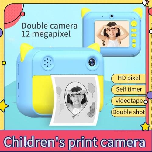 Cartoon Kids Camera Instant Print Camera for Children 1080P HD Video Photo Camera Toys Birthday Christmas Childrens day Gift