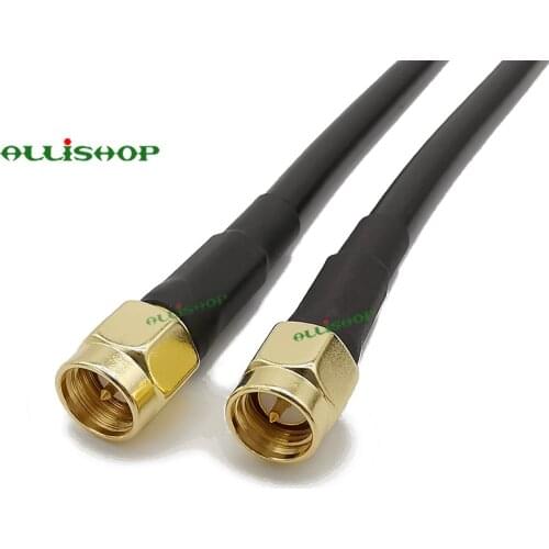 SMA Male to SMA Male Plug RF LMR200 Pigtail Low Loss Double Shielded Coaxial Cable SMA Male Cable LMR200 Extension 1-15M
