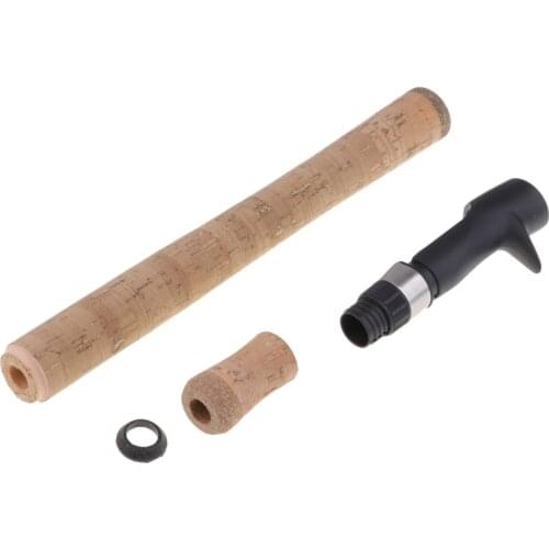 Lightweight Casting Spinning Rod Handle Fishing Reel Seat + Soft Cork Handle Grip for DIY Building & Repair Kit