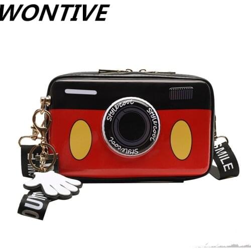 2020 Summer Womans Bag Shoulder Diagonal Bag Cute Shaped Camera Bag Mini Trendy Wild Shoulder Diagonal Female Small Square Bag