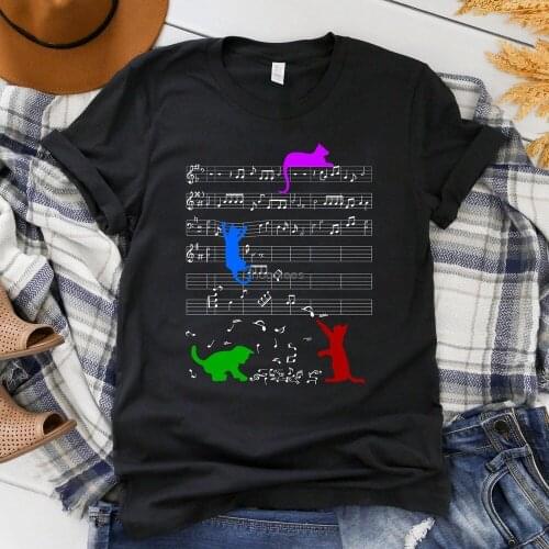 Cute Cat Music Notes Kitty Piano Musician Clef TShirt Music Lover Shirt Owner Lover Piano Broadway Musical Theatre Singe