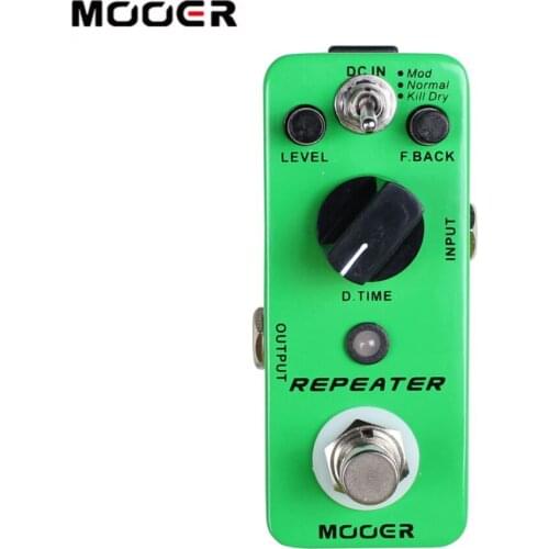 MOOER MDL1 Repeater Digital Delay Guitar Effect Pedal 3 Working Modes Mod/Normal/Kill Dry True Bypass Full Metal Shell