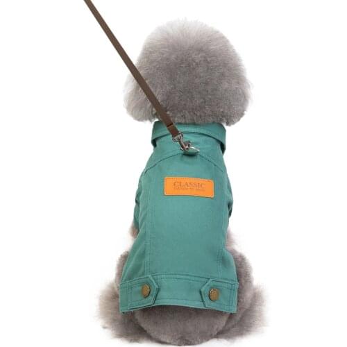 Autumn and Winter New Dog Denim Clothes for Small Dogs Puppies Teddy Dog Pet Color Jean Dog Coat Dog Costume