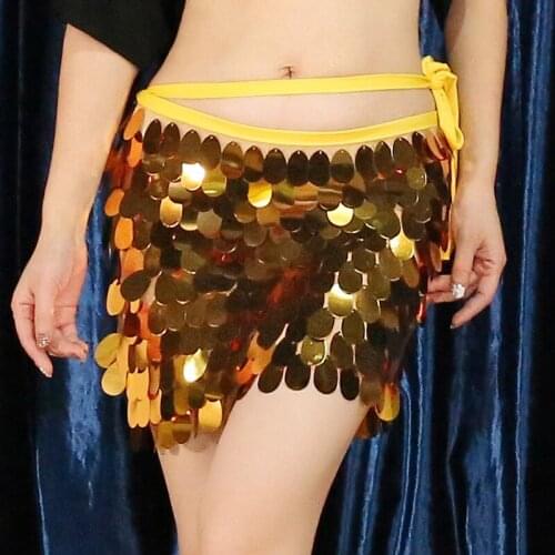 New Arrivals Mermaid Hip Scarves Sequins Hip Belt Chain Belly Dance Costumes Ladies Nightclub DJ Dancewear Skirt