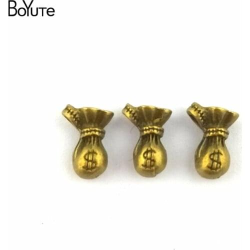 BoYuTe (50 Pieces/Lot) 12*16MM Alloy Antique Bronze Plated Money Dollar Purse Charms Pendant for Diy Jewelry Making Handmade