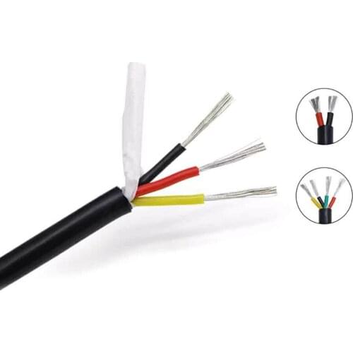 1Meter Silicone Multi-core Wire 0.3 mm - 6 mm 2/3 Core Tinned Copper Cable Flexible
