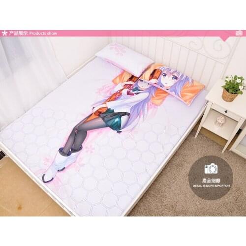 Japanese Anime Cartoon Asterisk Milk Silk Mattress Cover Fitted Sheet Fitted cover bedspread counterpane bedding No.A001