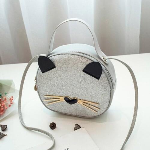 MOLAVE Handbags Fashion Womens Outdoor Solid Color Leather Sequin Cartoon Cat Shoulder Bag Messenger Bag handbags luxury Jun5