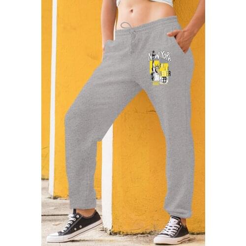 Angemiel Wear New York Never Sleep Gray Women Sweatpants