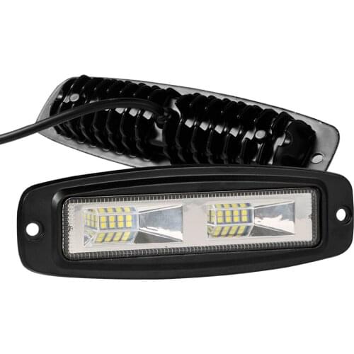 1pcs 48W Flush Mount LED Lights Pods Driving Lights Work Light Flood Beam LED Lights for Offroad Truck UTV 4x4 Boat Grill Mount