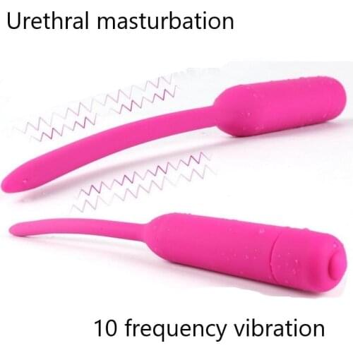 10 speed Urethral Vibrator Penis urethral Plug Male Masturbator soft Silicone male Urethral Horse Eye Catheter Dilators Sex Toy