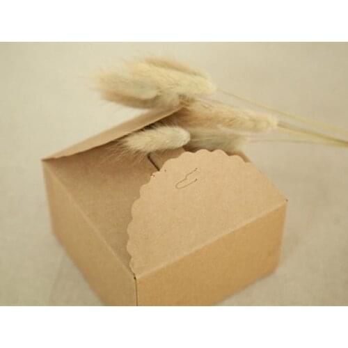 100pcs/lot-9*9*5cm,12*12*6cm Mini S White Kraft Paper Storage Boxes DIY Party Gift Box Cookies Snack Candy Box Baking Package