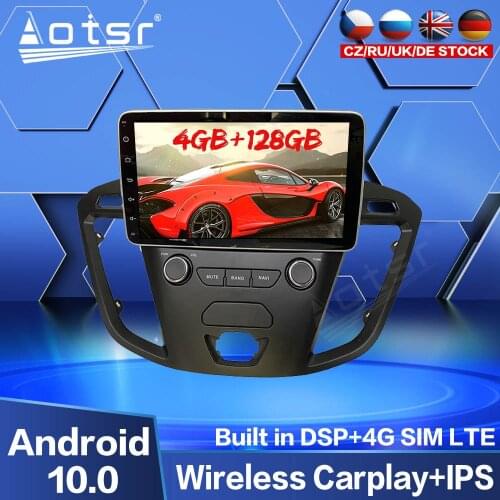 128GB Carplay Android Multimedia Player For Ford Transit 2017 Car DVD Video Audio Radio Tape Recorder GPS Navigatior Stereo Unit