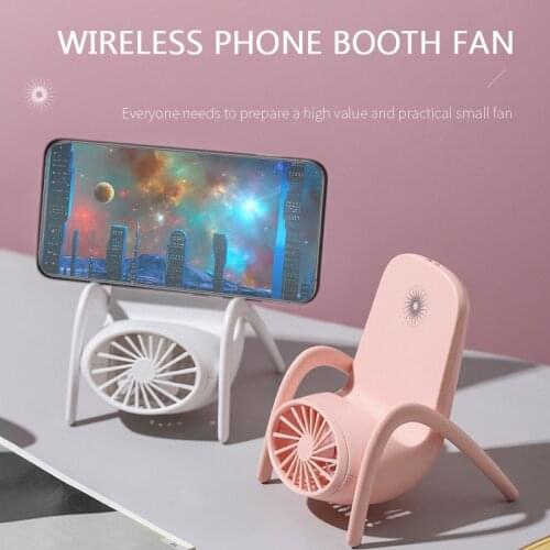 2 In1 Mobile Phone Bracket Handheld Fan Rechargeable Silent Creative Desktop Desktop Student Classroom Dormitory Small Fan