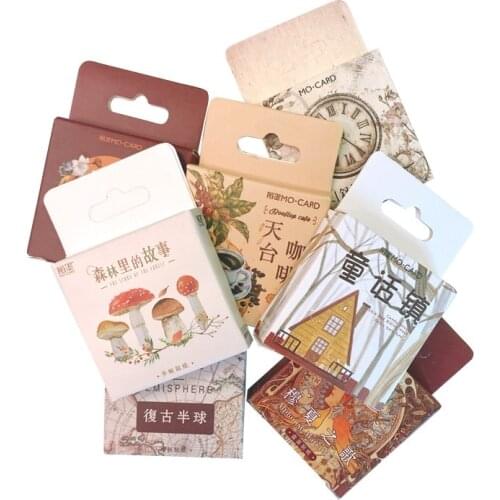 20boxes Vintage Scrapbooking Diary Kawaii Coffee Plant Stickers Diy Decorative Stickers Combination sale Can combined freely
