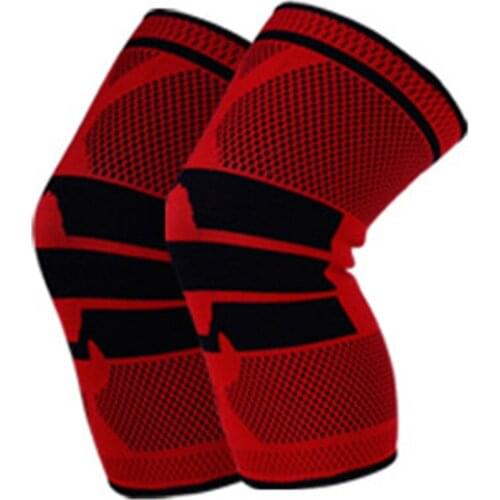 2021 HuanWei Multiple Colour Anti Slip Silicone Padded Springs Stays Nylon Sleeve Brace Compression Knee