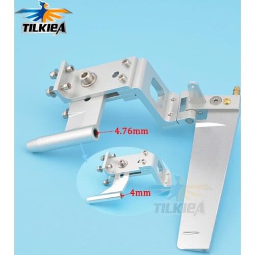 Aluminum Brushless Electric Boat 4.76mmx110mm Water Pickup Rudder Assembly for RC Boat