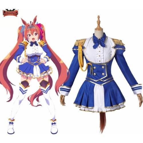 Anime Pretty Derby Daiwa Scarlet Cosplay Costume Dress Halloween Carnival Suit Tail Outfits Lovely School Uniform Cosplay Legend