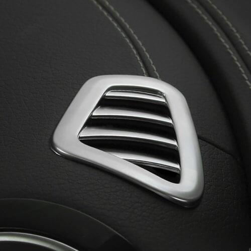 Car ABS Chrome Dashboard Air Conditioning Outlet Cover Trim For Mercedes Benz W213 E Class E200l E300l 2016 2017 2018 styling