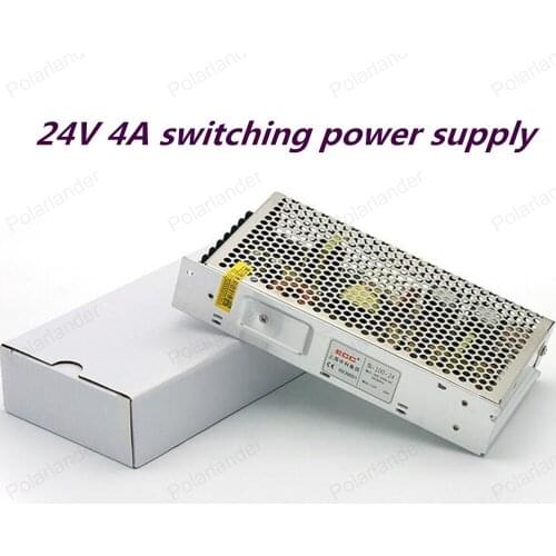 Free shipping 100w 24v 4A Switching Power Supply Driver for LED Striplight AC 110/220V
