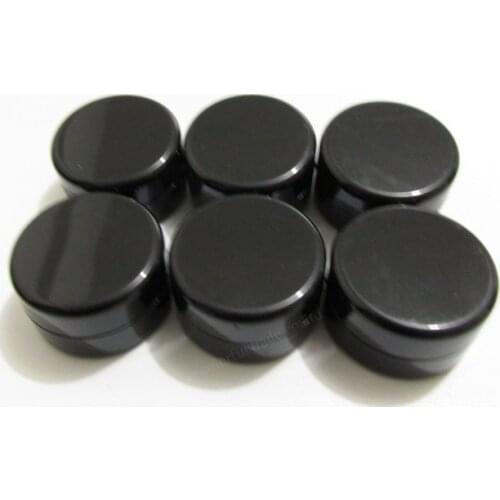DHL Free 1000pcs/lot Black Sample Cosmetic Bottle Mini Portable Empty 5g Cream Jar Pot Eyeshadow Makeup Packaging Case Mini Box