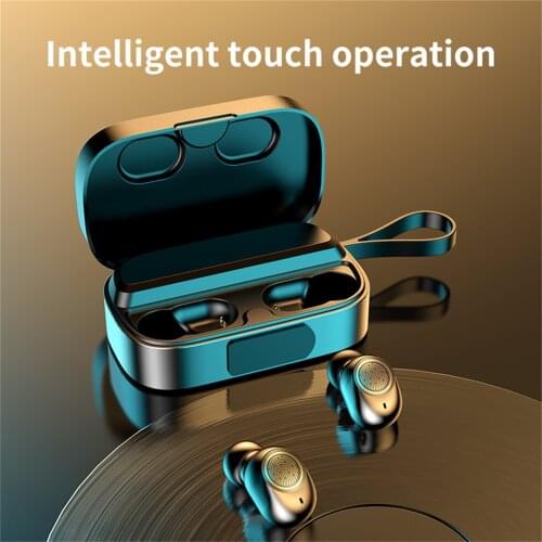 K2 Wireless Earphones LED Display Wireless Universal Sport Waterproof Earbuds with Mic Stereo Charging 3500mAh Bluetooth Headset