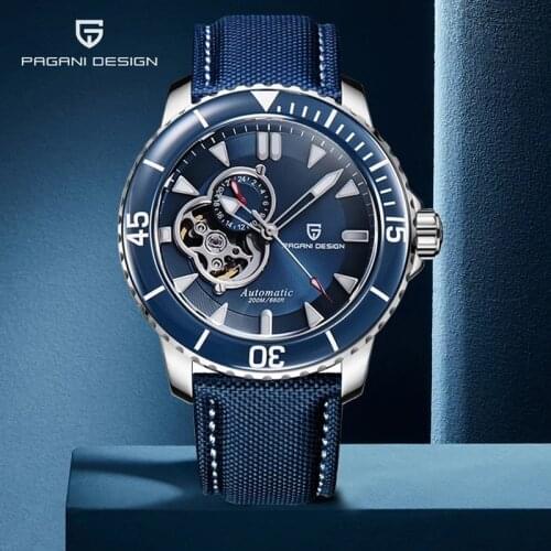 PAGANI Design Automatic Mechanical Watch Mens Sapphire Glass Top Brand 2021 Luxury Mens Watch Business Nylon Waterproof Watch