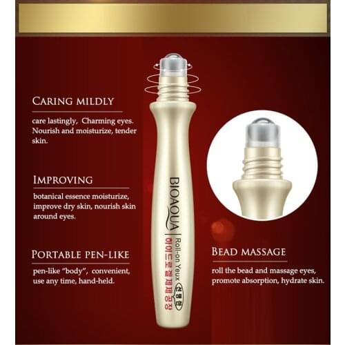 Bioaqua eyes care ball design eye essence moisturizing firming eye serum ageless beauty eyes massage improvement dark circle new