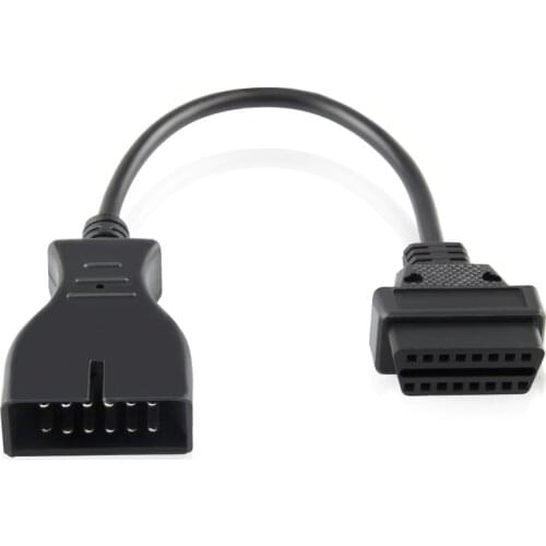 Hot sale 2019 Newest OBD 2 OBD2 Connector for GM 12 Pin Adapter to 16Pin Diagnostic Cable GM 12Pin For GM Vehicles Free Shipping