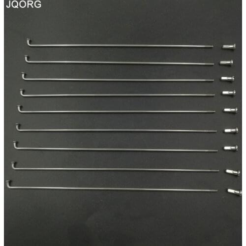 JQORG 12G Spokes 72 Pieces A Lot Diameter 2.6mm Electric Bike Motor Wheel Spokes Sliver Color J-bend E-bike Spokes With Nipples