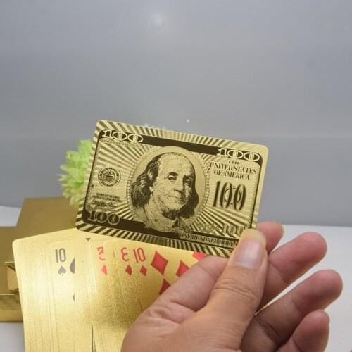 Gold Foil Cards Waterproof Gilt Cards Texas Poker Gold Collect Poker 24K