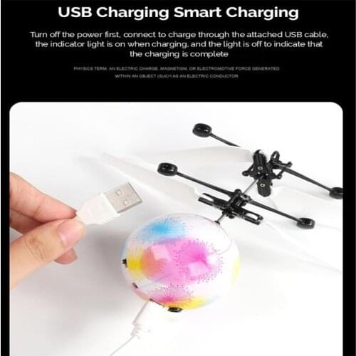 Flying Ball Toys, Rechargeable Ball Drone Light Up RC Toy for Kids Boys Girls