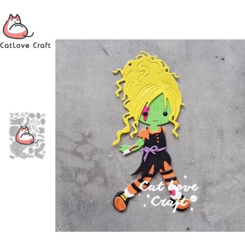 Catlove Halloween Girl Metal Cutting Dies Scrapbooking Mold Stencil Die Cuts Card Making DIY Craft Embossing New Dies For 2020