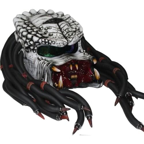 Predator Motorcycle Helmet Cruiser Chopper Cafe Racer Old School Motocross Racing