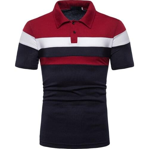 Men Polo Men Shirt Short Sleeve Polo Shirt Contrast Color Polo New Clothing Summer Streetwear Casual Fashion Men tops 2021