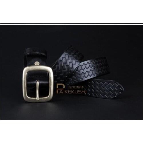 Free Shipping,mens Brand Classics 100% natural cow leather copper buckle belt.OL office genuine leather fashion man belts