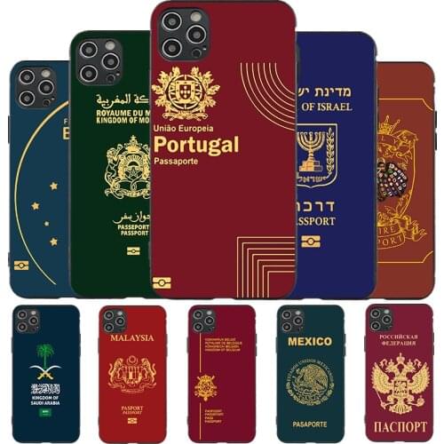 Passport Print TPU Soft Case For Apple iPhone Case Cover