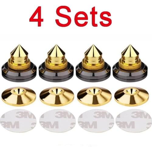 Newest 4pcs/sets Speaker Isolation Spikes Cones Feet Pads M6 Speaker Spike Feet Stand Adjustable Speaker Base Pads