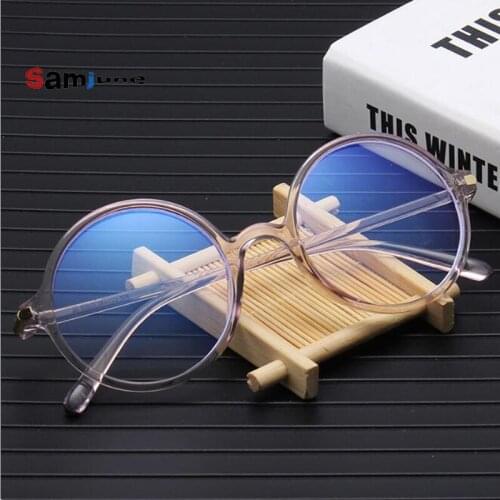 Samjune Vintage Round Women Glasses Frame Retro Plastic Eye Glasses Frame Myopia Glasses Eyeglasses Frames Eyewear