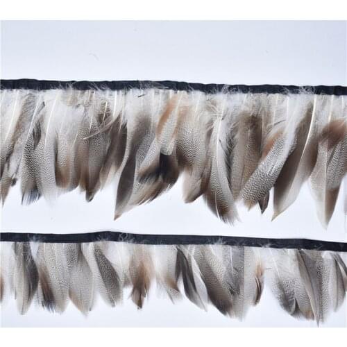 Natural Pheasant Feather Trim Fringe Trim Ribbon Goose Turkey Pheasant Feathers for Crafts Plumas Carnaval Decoration Decor Top