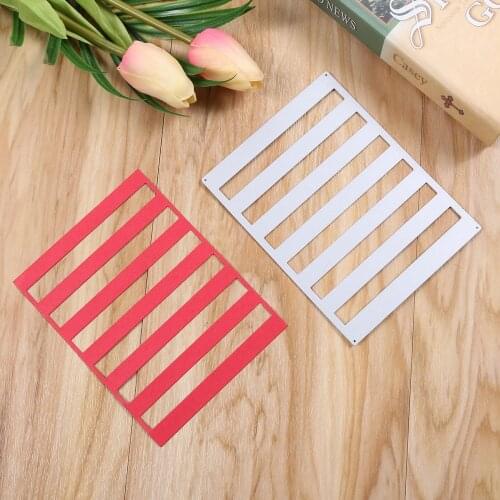 Striped Board Railing Frame Metal Cutting Dies Stencils Scrapbooking Album Paper Cards Decor Handcraft Embossing Template New