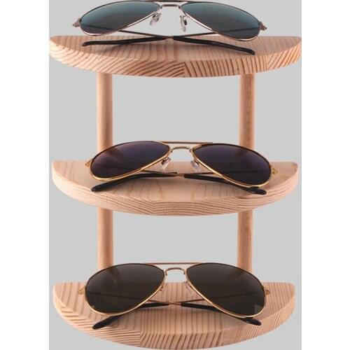 Semicircular New Fashion Multi Tier Wood Makeup Organizer Display Cosmetic Stand Plastic Jewelry Toy Storage Glasses Rack